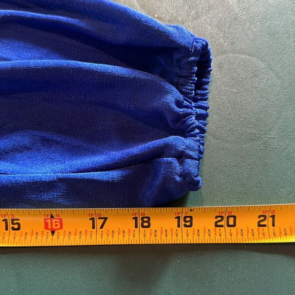 Free People Intimately In Your Arms Bodysuit Electric Blue Size M Plunging Neck - Picture 11 of 12